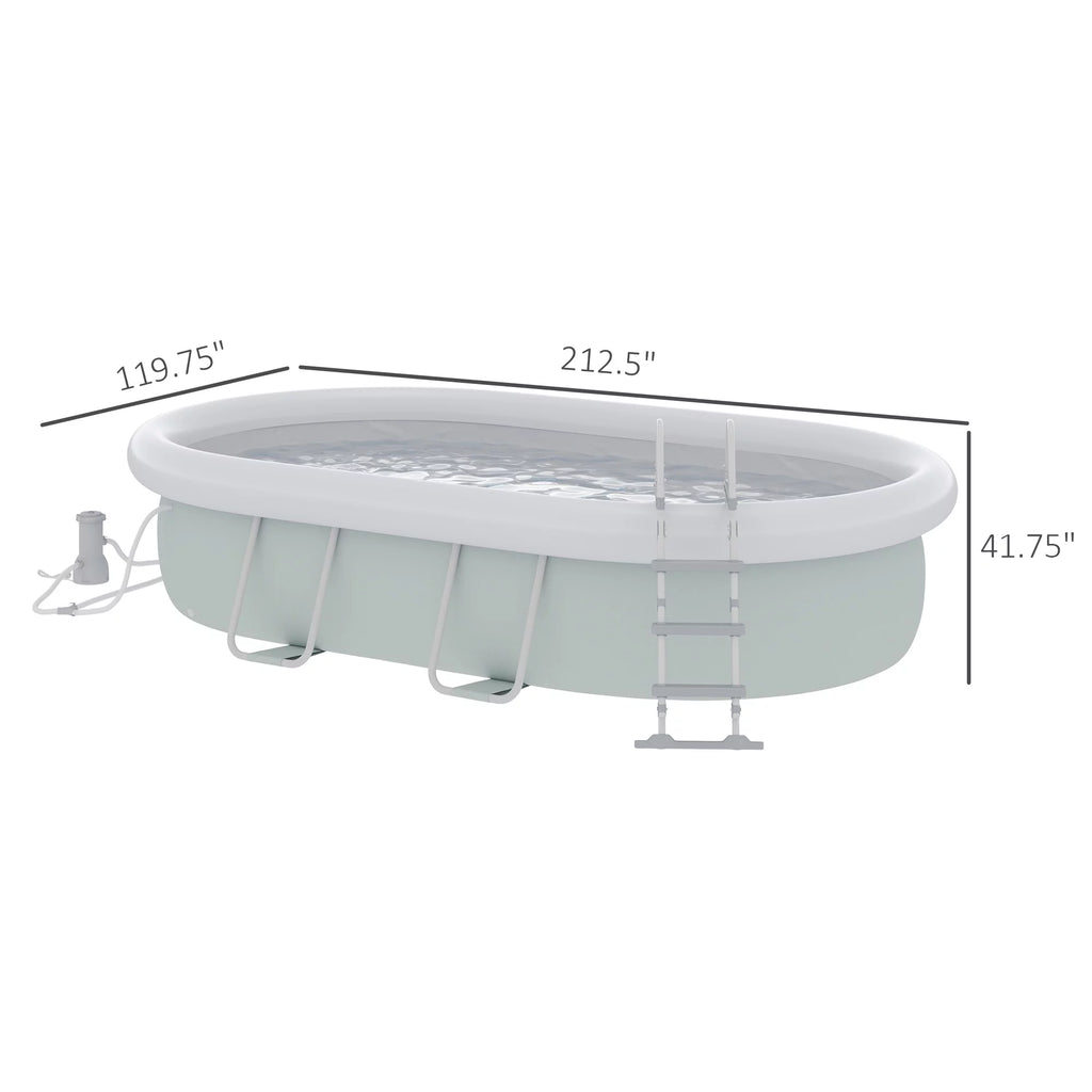 Brown Semi-Inflatable Frame Swimming Pool S94707