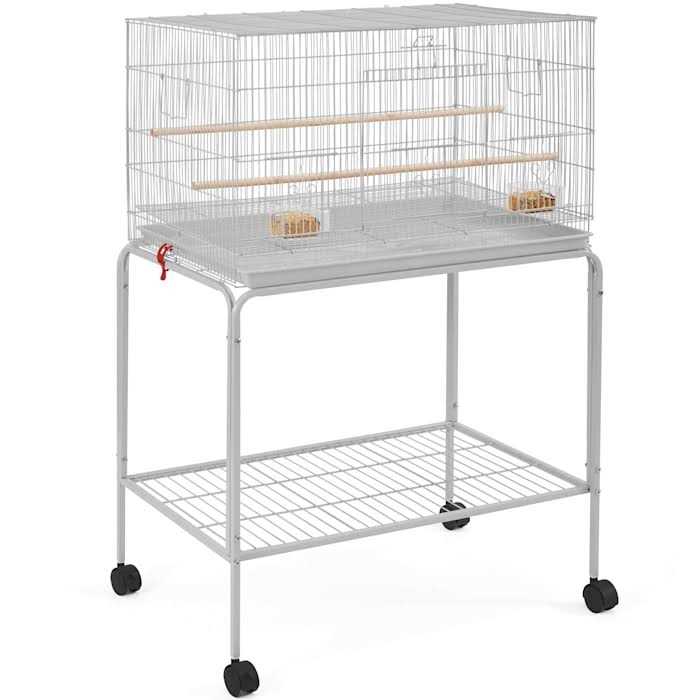 47 Bird Cage with Slide-Out Tray and Rolling Stand Z697095