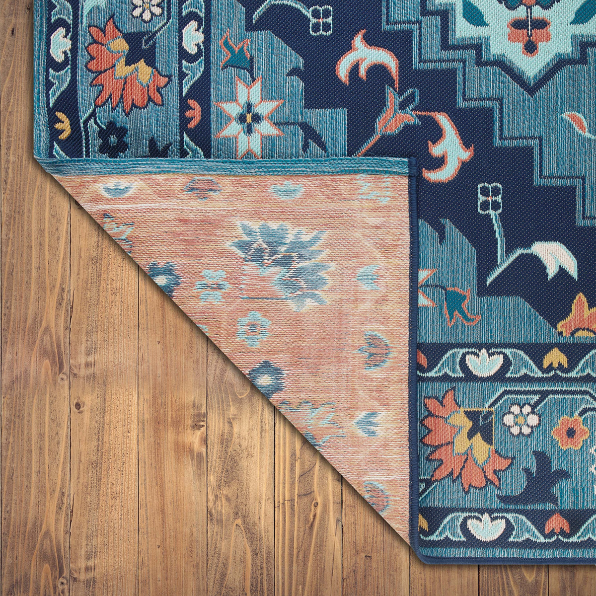 Indigo Blue 5' x 7' Outdoor Rug P90955
