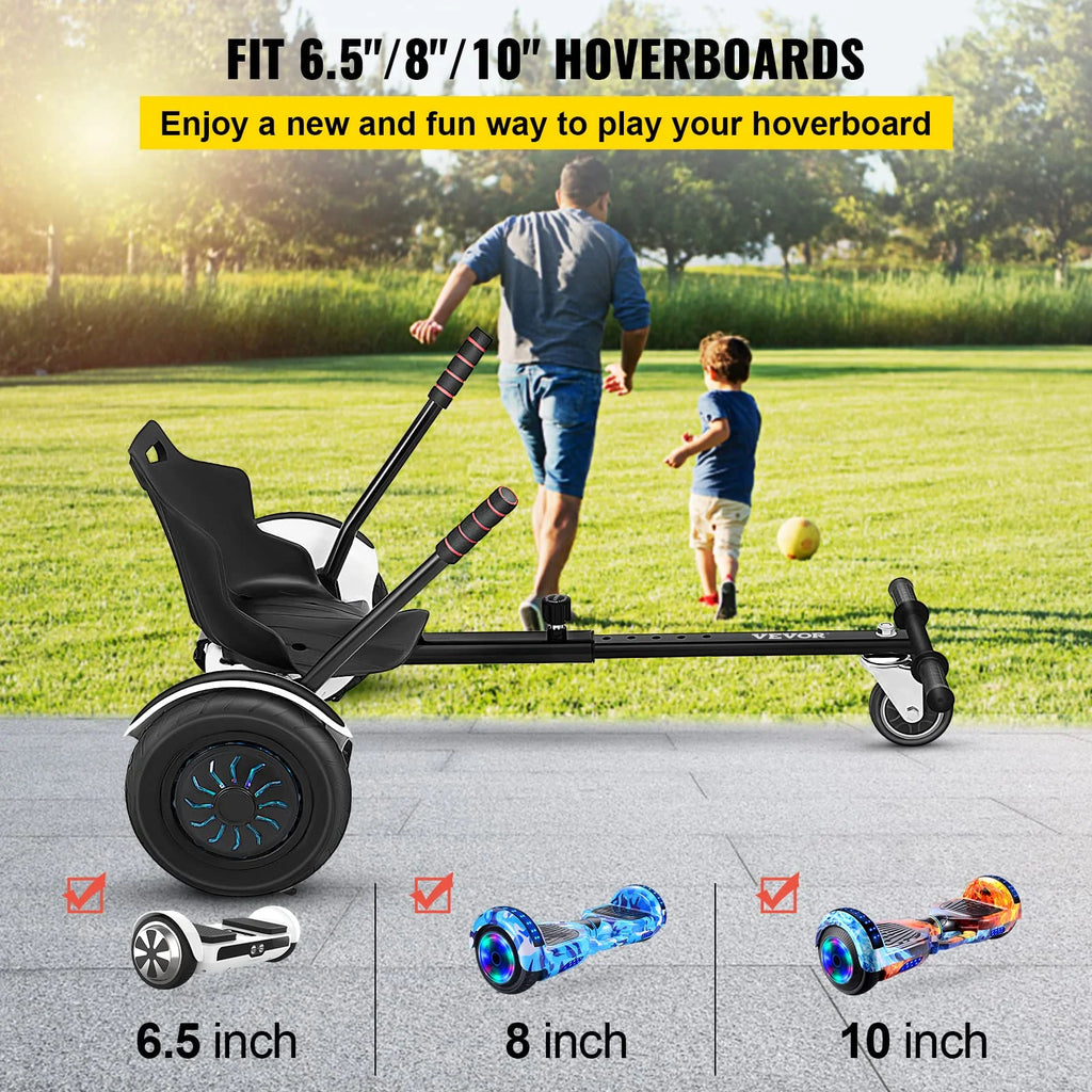 Hoverboard Go Kart Seat Attachment for 6.5" 8" 10" Self Balancing Scooter O321