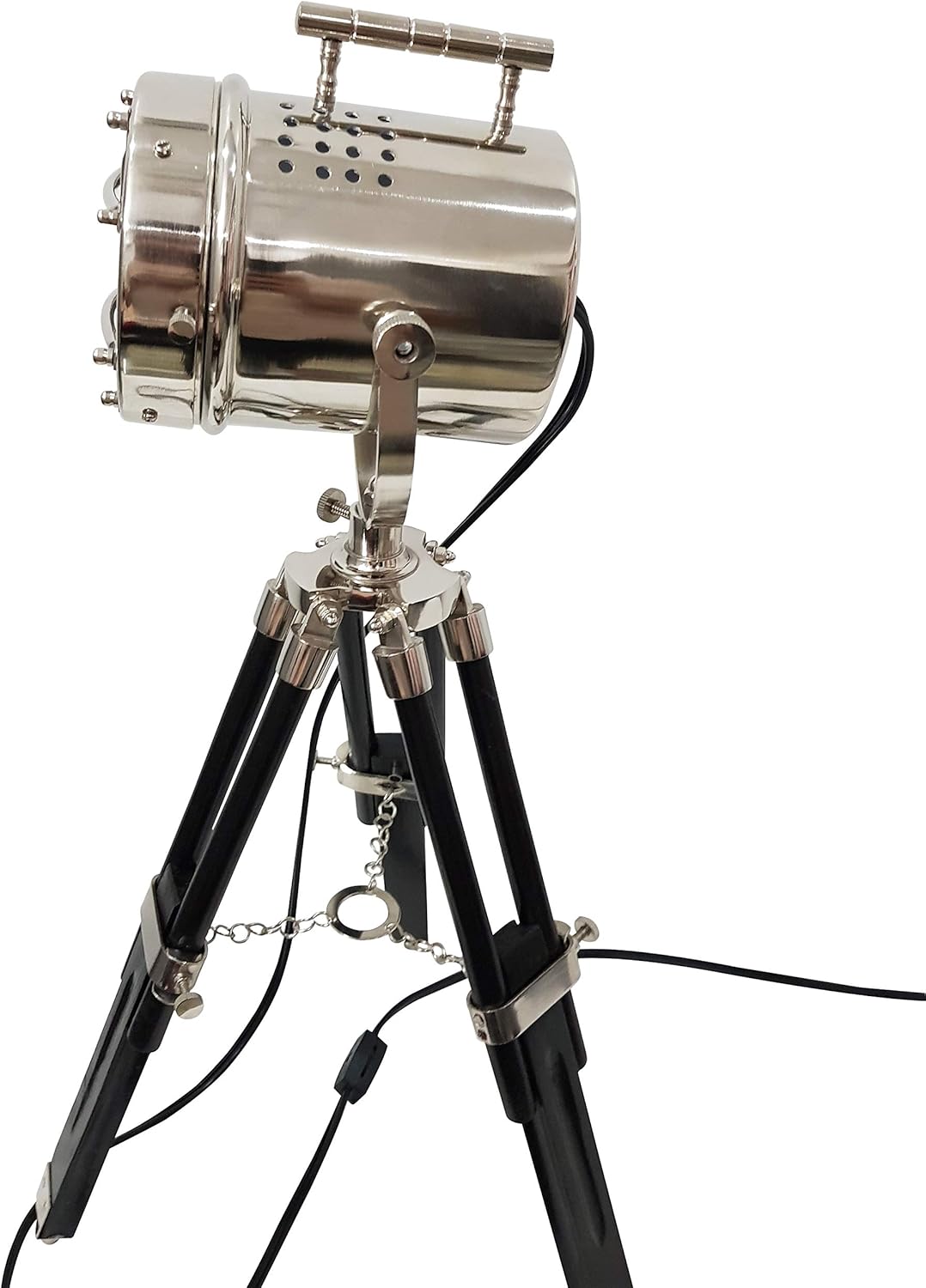 Silver Finish Standing Desk Lamp with Adjustable Tripod LED I760