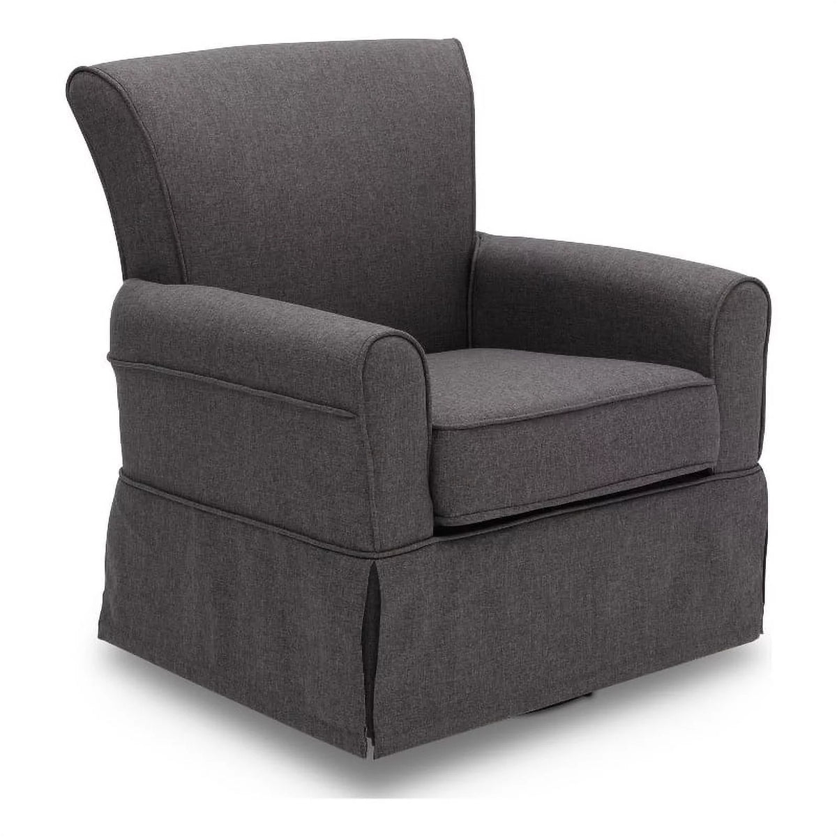 Charcoal Fabric Upholstered Swivel Glider Rocker Chair G18880