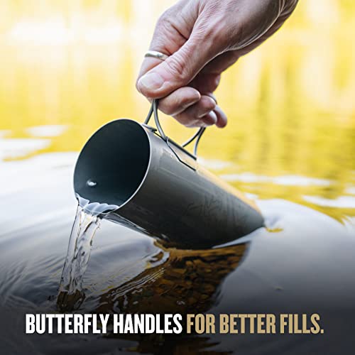 16.9 oz Titanium Water Purifier Filter Bottle W13364