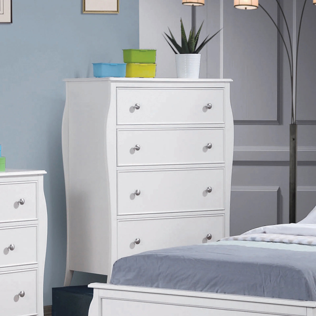 4-drawer Chest Cream White I905