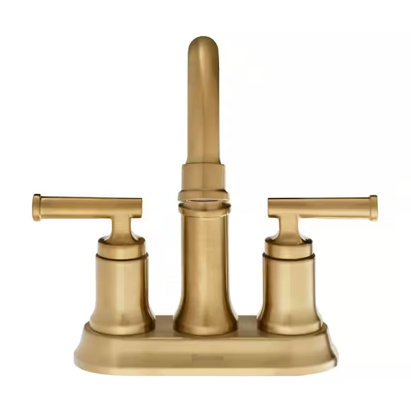 4 in. Centerset Double-Handle High-Arc Bathroom Faucet Matte Gold 2-Pack H81527