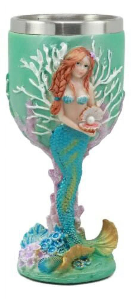 Turquoise Mermaid Wine Goblet A460266