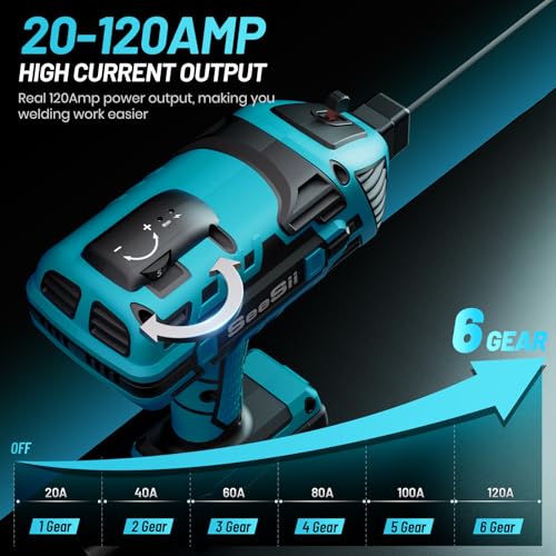 Handheld Welding Machine, 110V 120A Portable ARC Welder with Auto Darkening Welding Goggles and Welding Chipping Hammer I3005