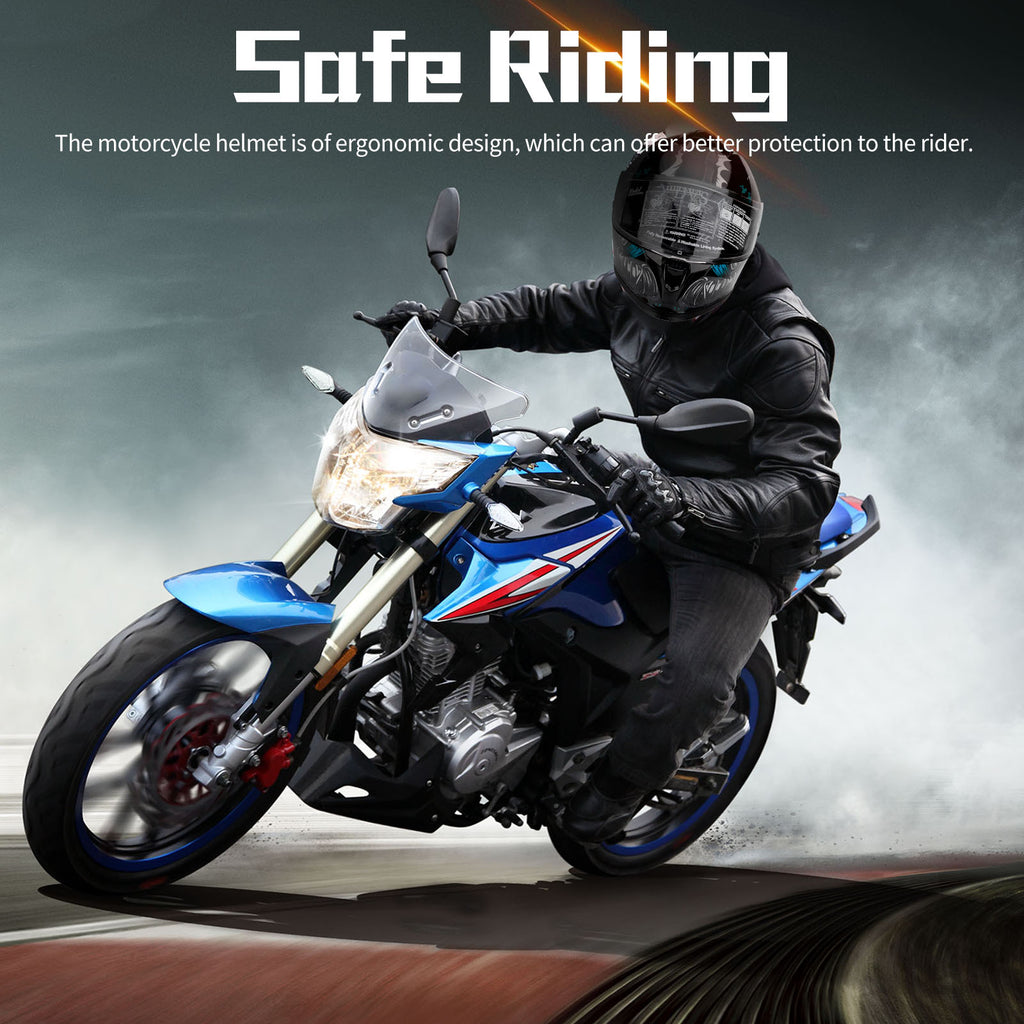 Dual Visor Full Face Flip Motorcycle Helmet I75754