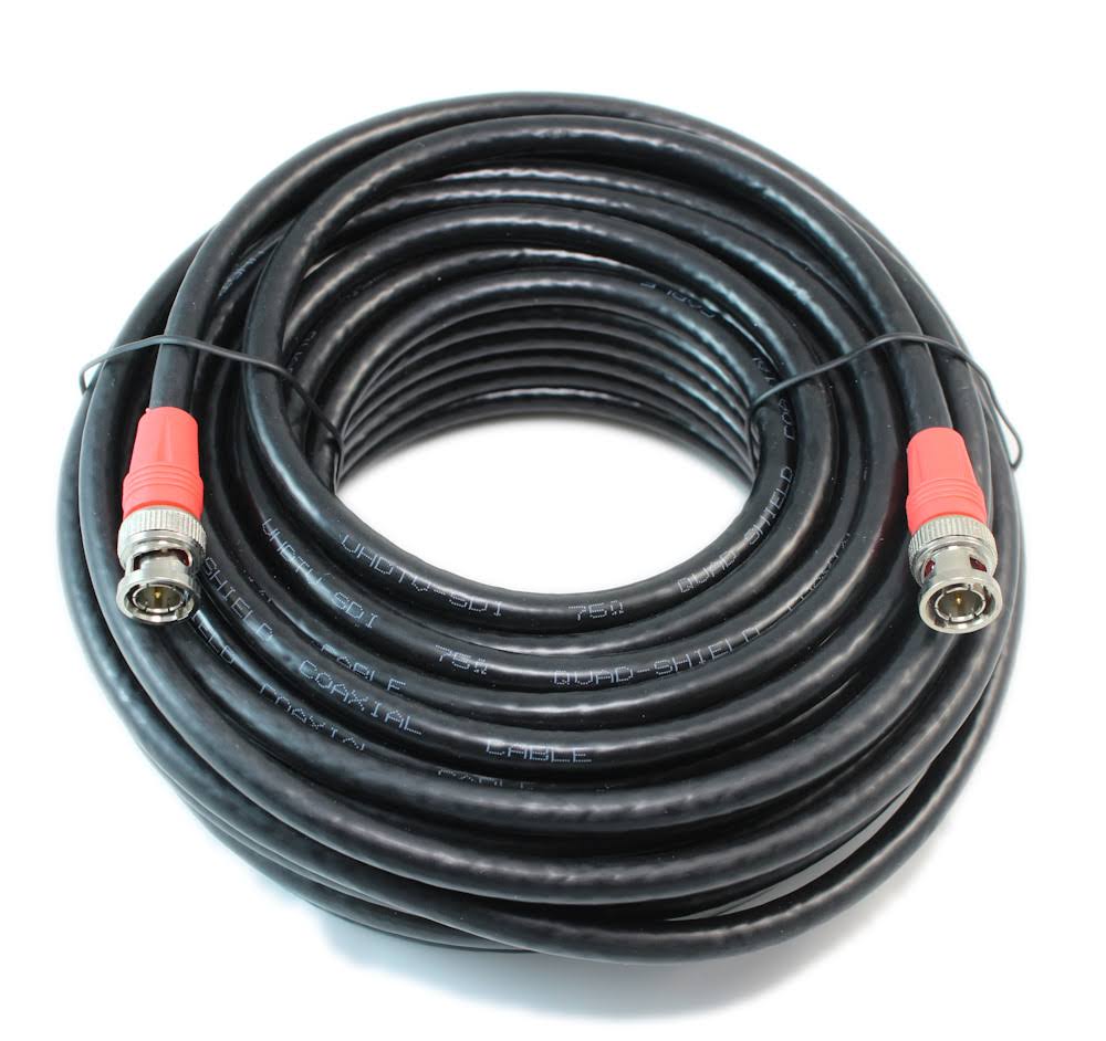 50ft 12G-SDI UHD BNC Coax Cable RG6/18AWG Male to Male Gold Pin M69639
