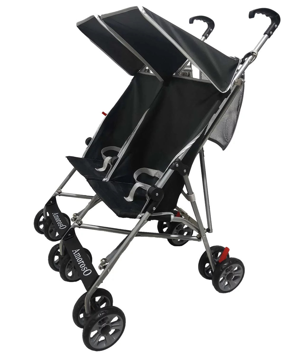 Black Double Umbrella Stroller with EVA Wheel Z75335