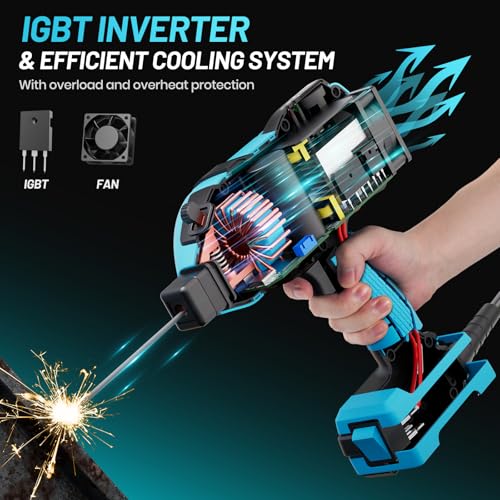 Handheld Welding Machine, 110V 120A Portable ARC Welder with Auto Darkening Welding Goggles and Welding Chipping Hammer I3005