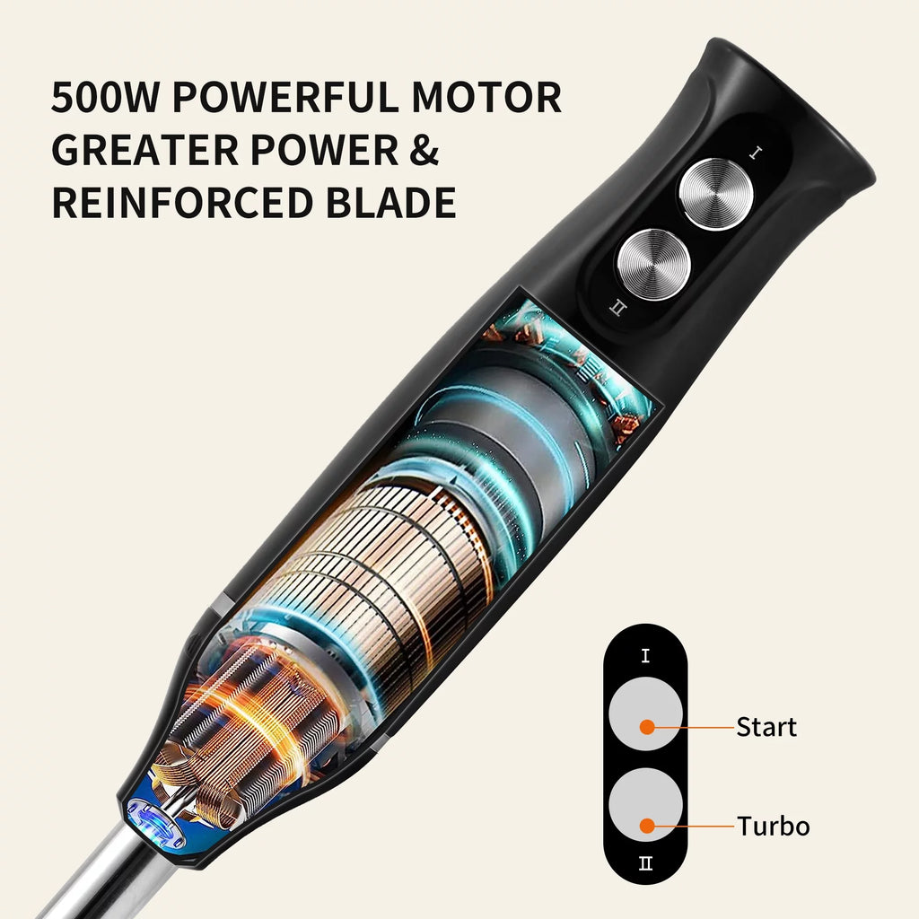 4-in-1 Handheld Electric Kitchen Blender with Stainless Steel Blades T54366
