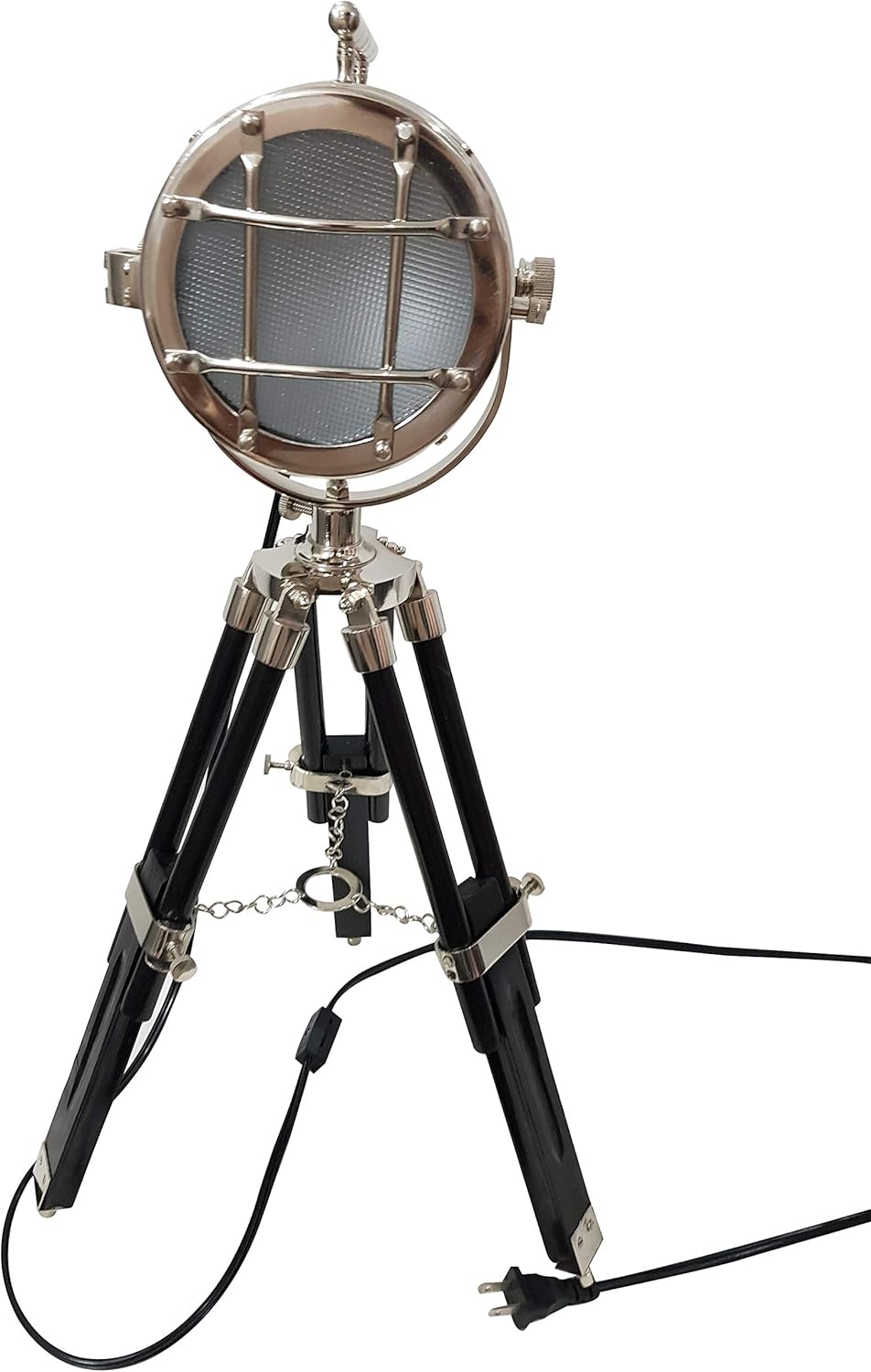 Silver Finish Standing Desk Lamp with Adjustable Tripod LED I760