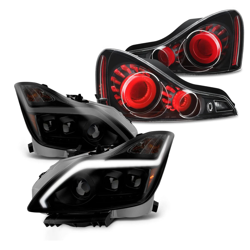 Smoked LED Projector Headlights & 3D LED Tail Lights R47688