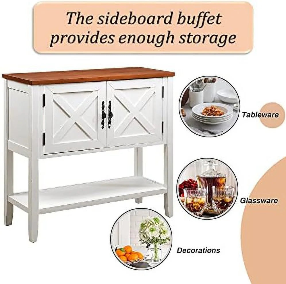 Console Table with 3 Cabinets and 1 Open P30014