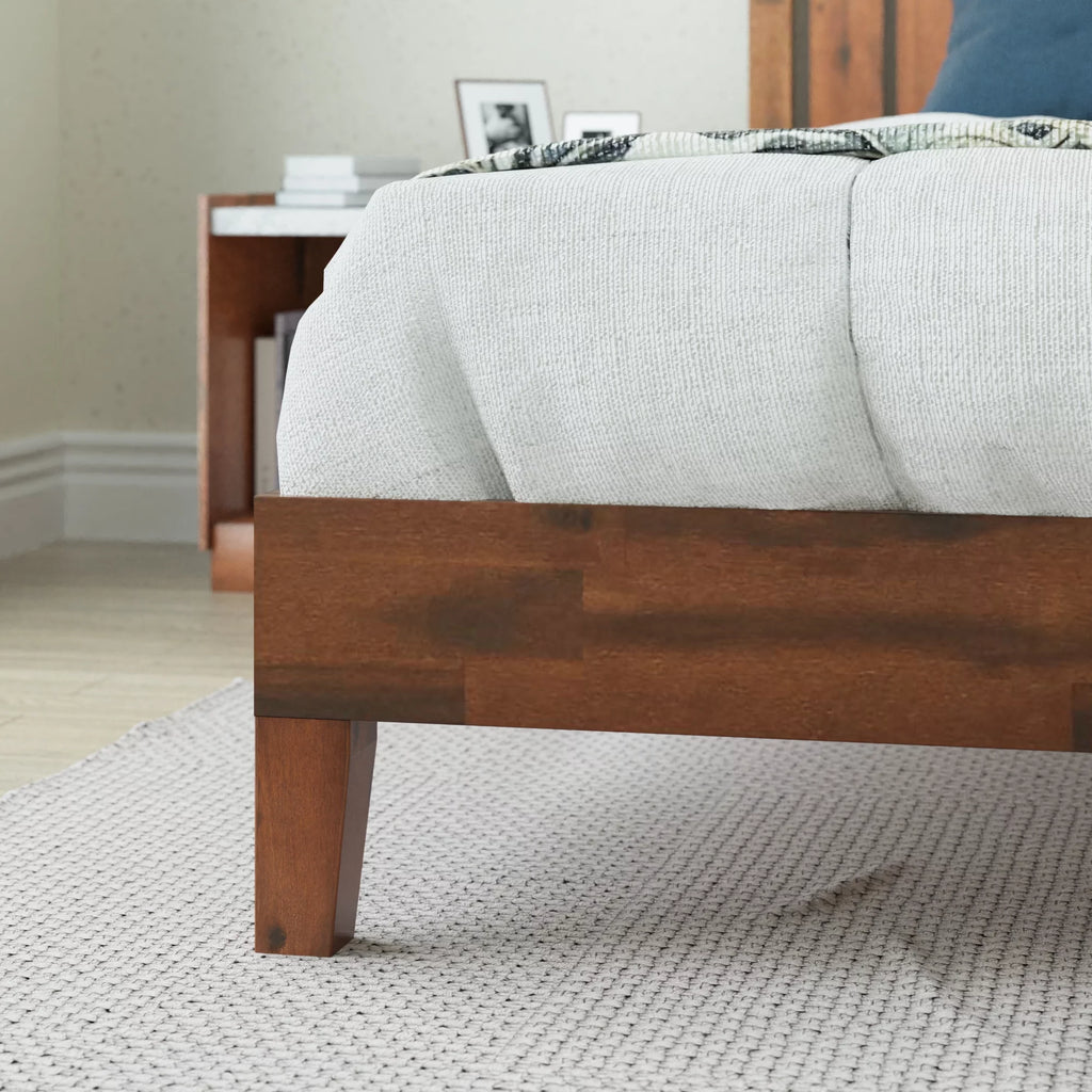 Queen Wood Platform Bed Frame with Headboard X864