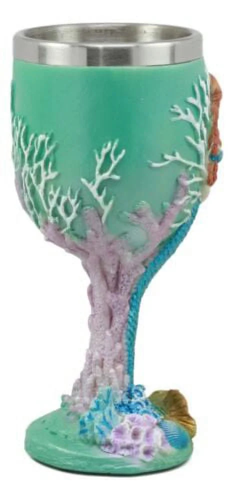 Turquoise Mermaid Wine Goblet A460266