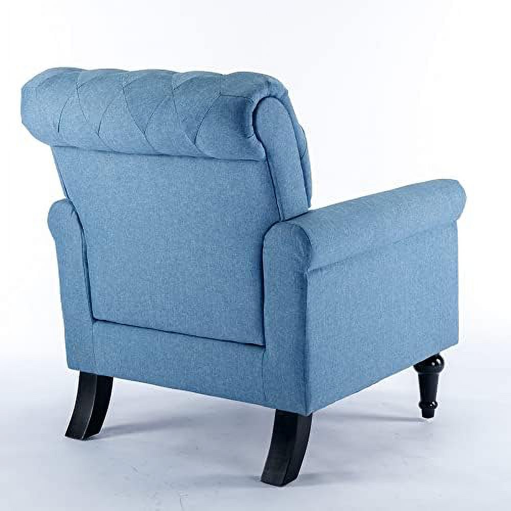 Chenille Fabric Accent Chair with Footrest V622069
