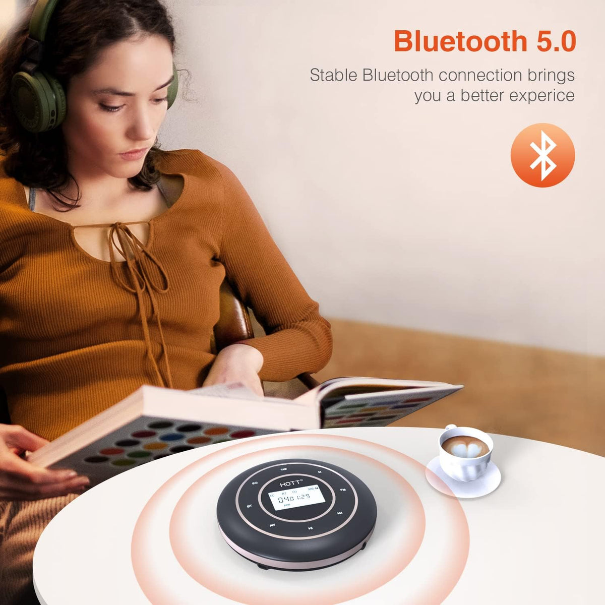 Portable CD Player with Bluetooth and FM Transmitter X850622