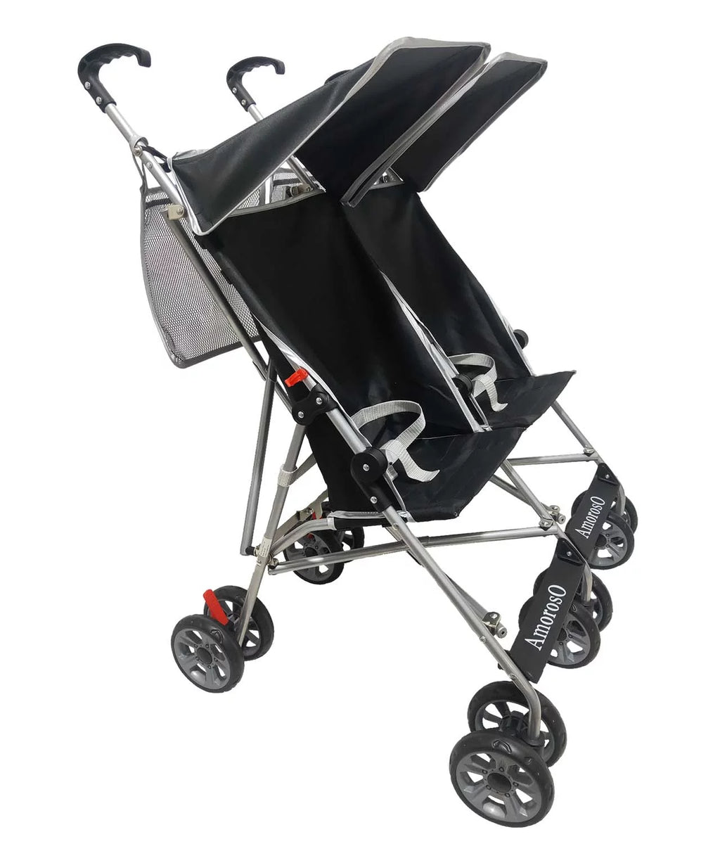 Black Double Umbrella Stroller with EVA Wheel Z75335