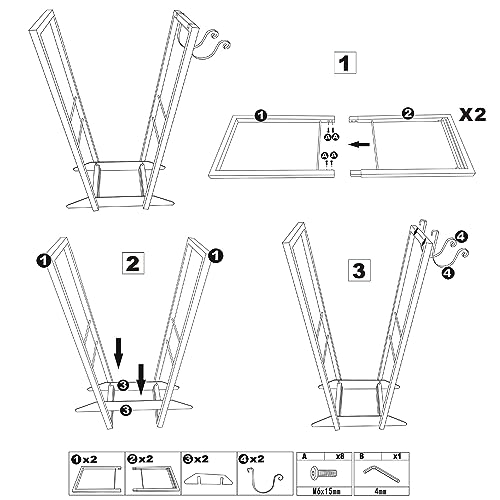 22 Inch Heavy Duty Firewood Log Rack W976893