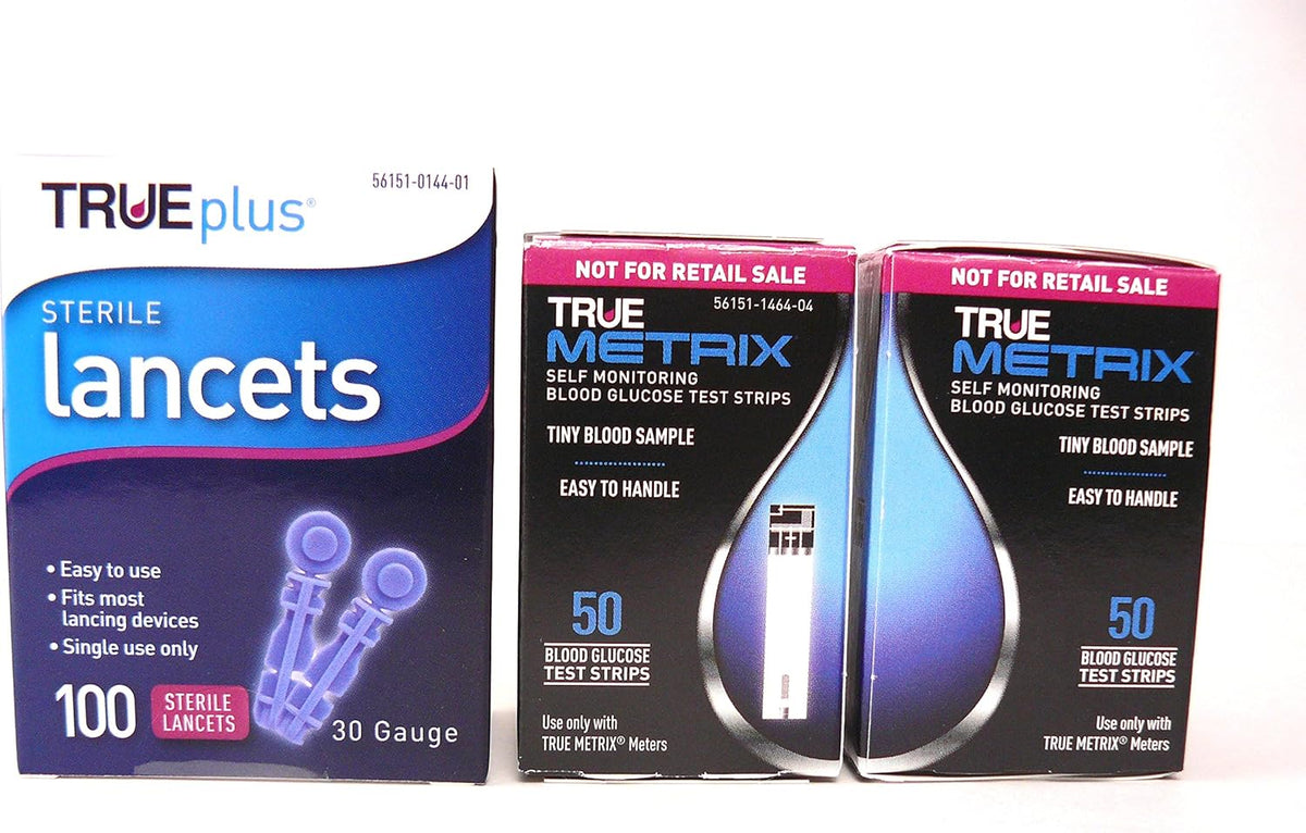 Blood Glucose Test Strips 100ct and Lancets 100ct W6057