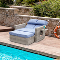 PE Wicker Rattan Double Chaise Lounge E28197