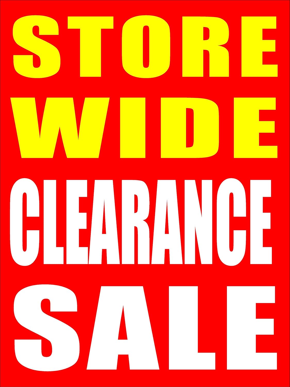 18"x24" Full Color Retail Signs, 5 Pack B50304