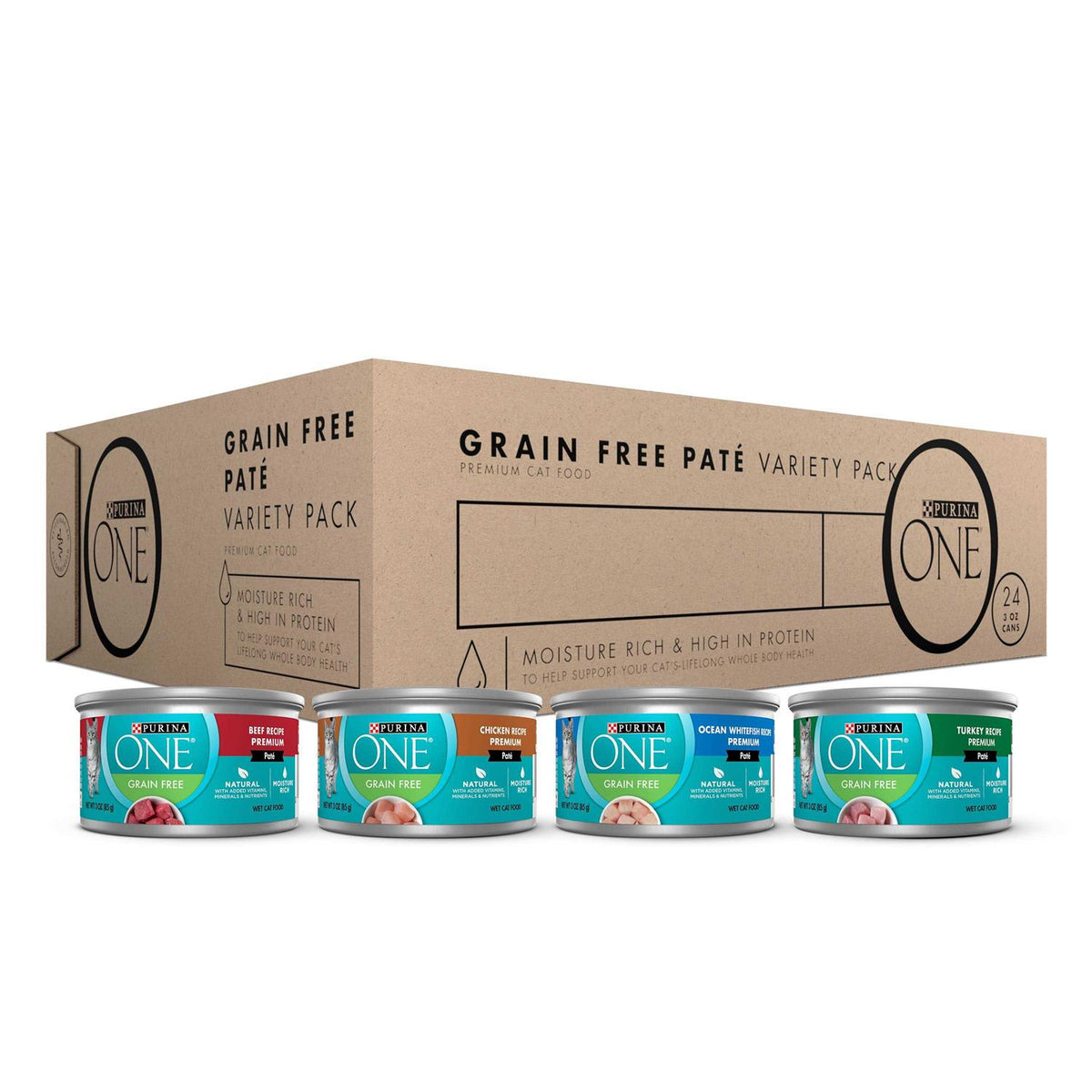 High Protein Grain Free Pate Wet Cat Food Variety Pack L817
