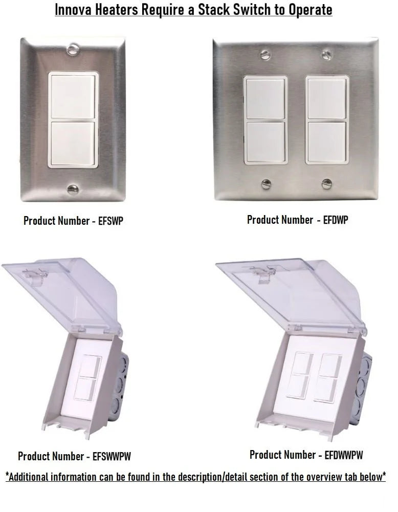 White Finish Outdoor Wall Mount Electric Heater H37346