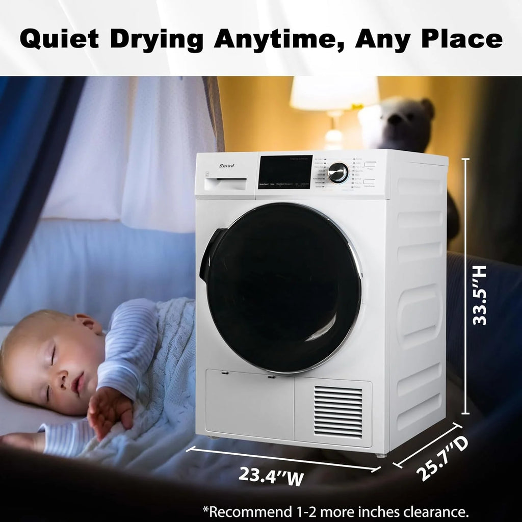 4.4 Cu ft Ventless Heat Pump Front Load Clothes Dryer H117397