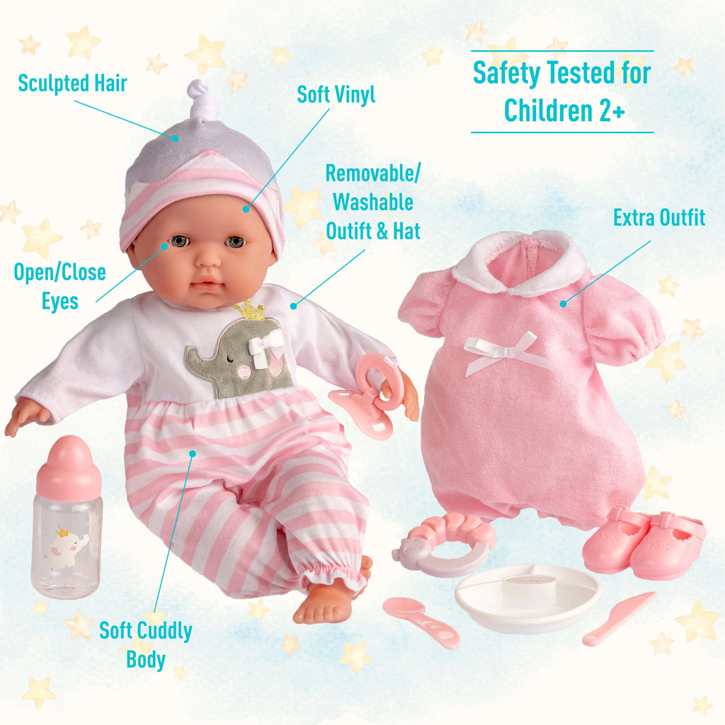 15" Soft Body Baby Doll Gift Set Z892
