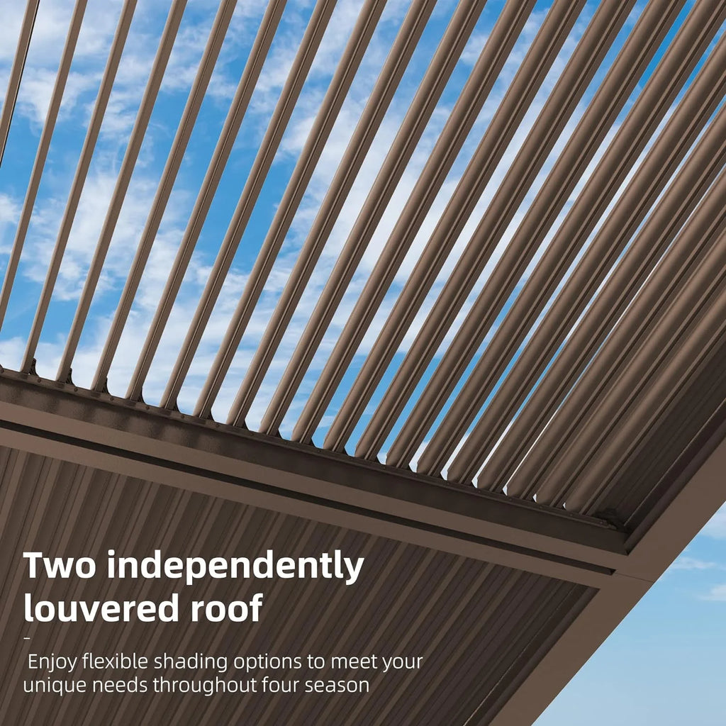 10' × 14' Aluminum Louvered Pergola Q515