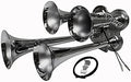 4 Trumpet Chrome Train Air Horn Pack of 2 Y352