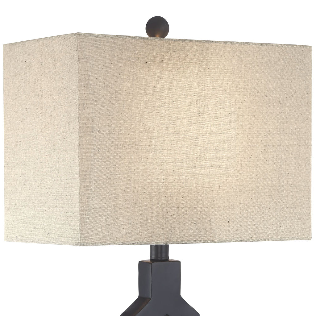 Set of 2 Black Table Lamps A6677