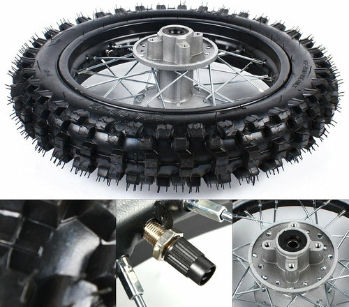 12" Rear Tire Wheel Rim Tube with Sprocket & Brake Disc Rotor 80/100-12 V222225
