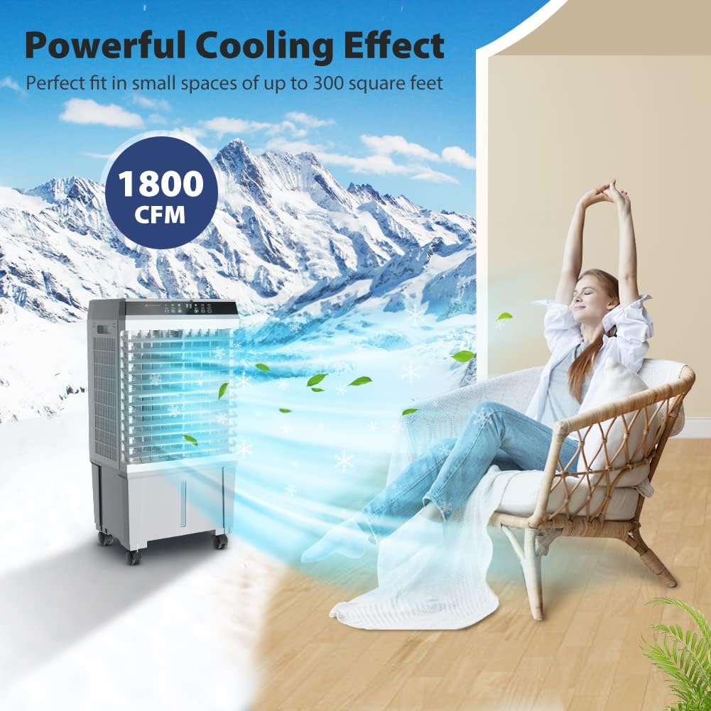 1800 CFM Evaporative Air Cooler with Remote Control H960647