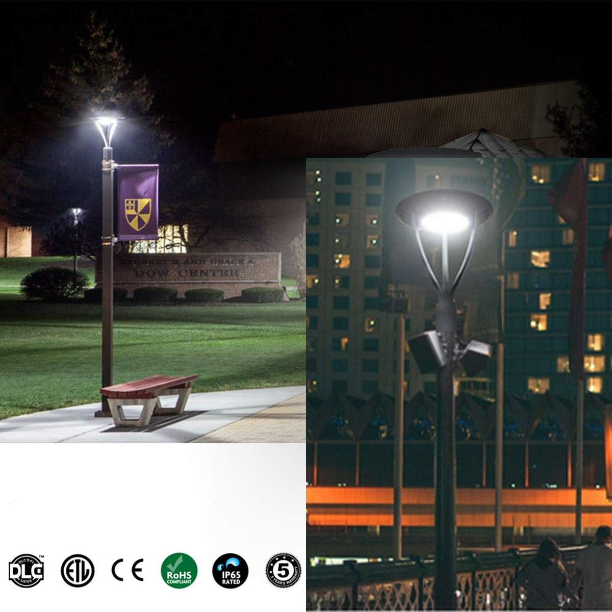 LED Circular Post Top Pole Light 100W 13000LM R937