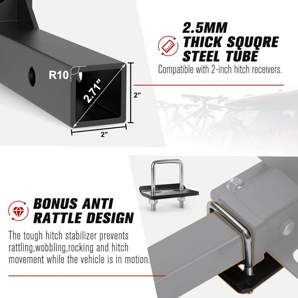 4-Bike Rack for 2 inch Hitch Bicycle Carrier P53087