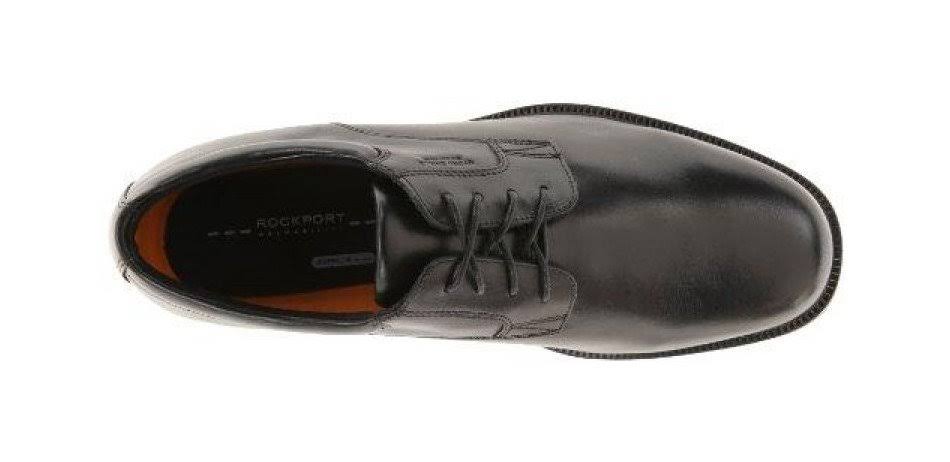 Black Plain Toe Derby Shoes Z248