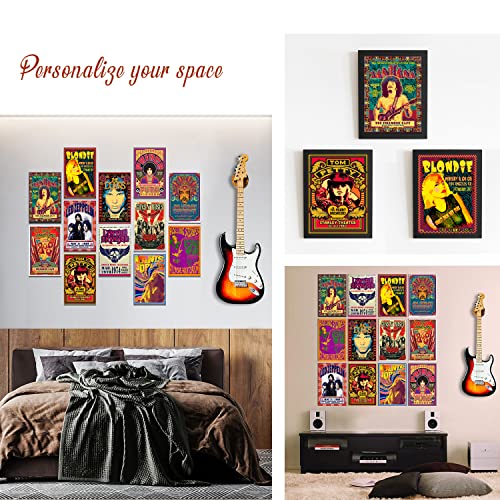 Vintage Rock Band Posters 12 Set 7.8X11.8 Inch S224