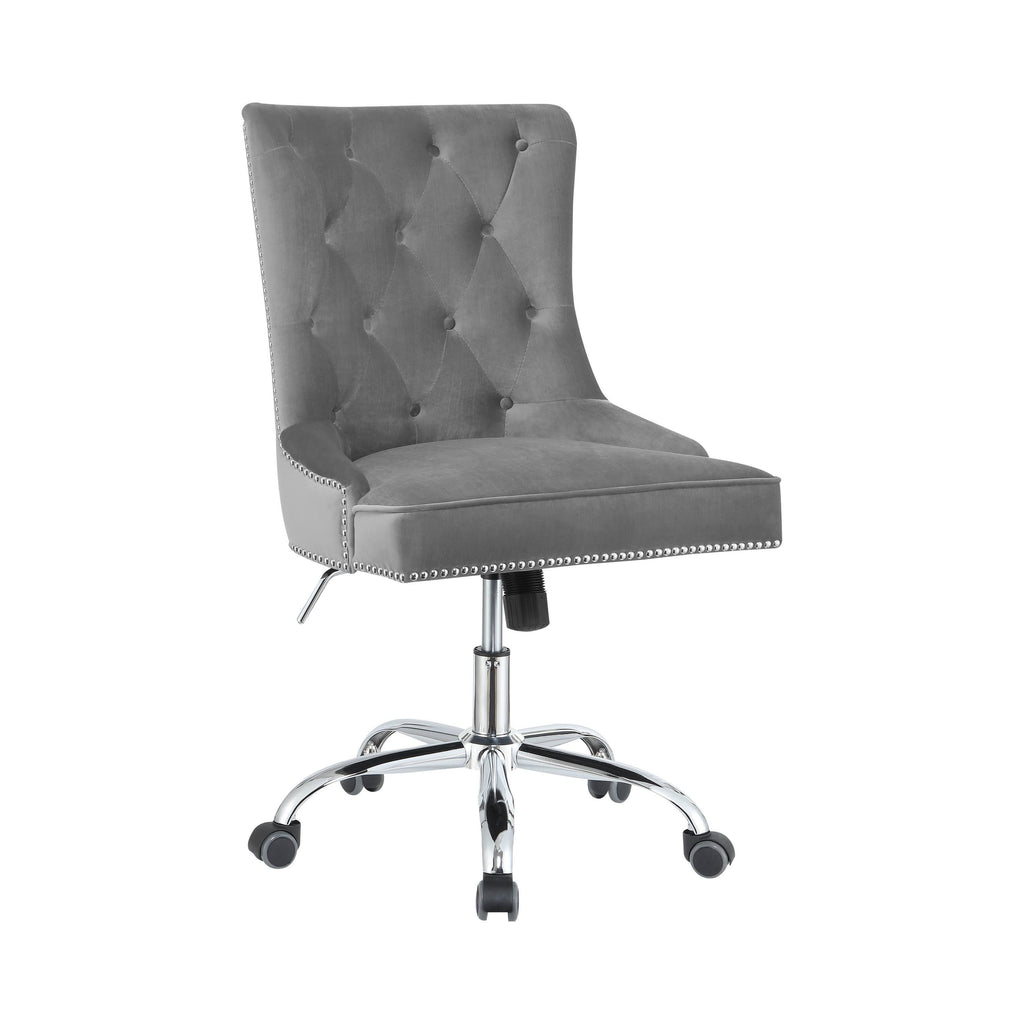 Gray and Silver Office Chair with Casters D233