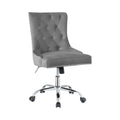 Gray and Silver Office Chair with Casters D233