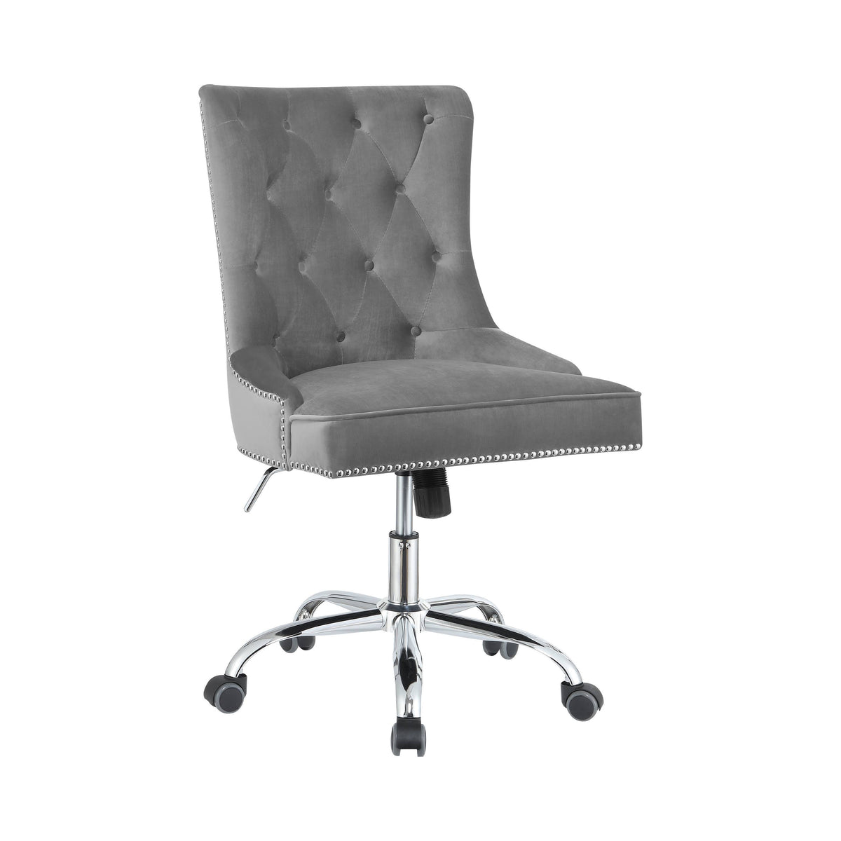 Gray and Silver Office Chair with Casters D233