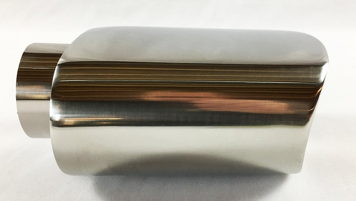 Double Wall Rolled Oval Stainless Steel Exhaust Tip Pack of 2 R670224