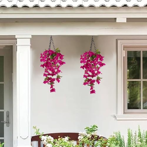 2PCS UV Resistant Bougainvillea Silk Vine Flowers E75745