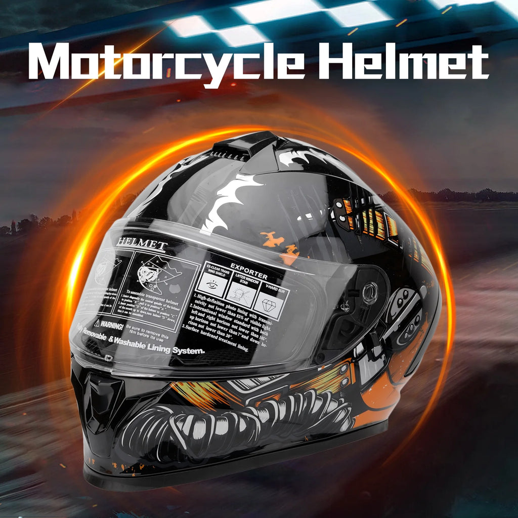 Dual Visor Full Face Flip Motorcycle Helmet I75754