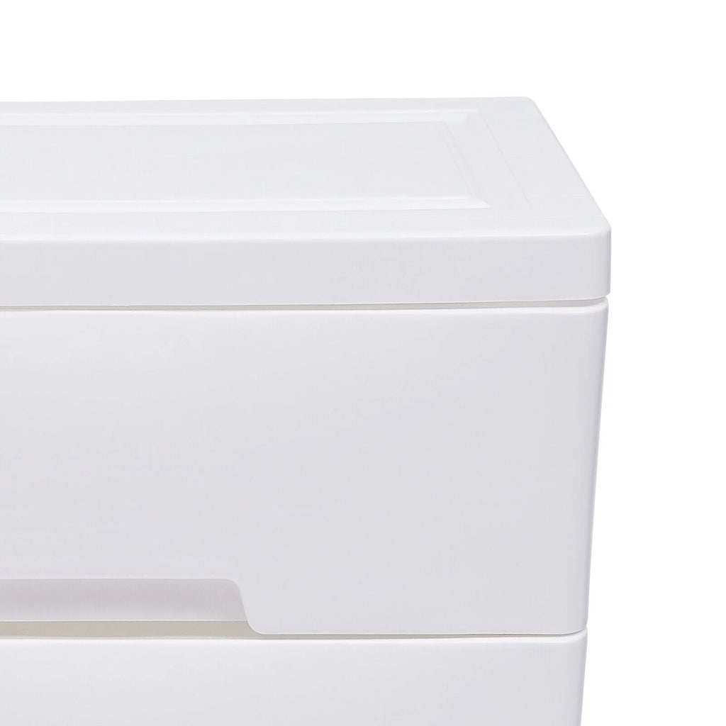 White 5 Drawers Plastic Dresser U102