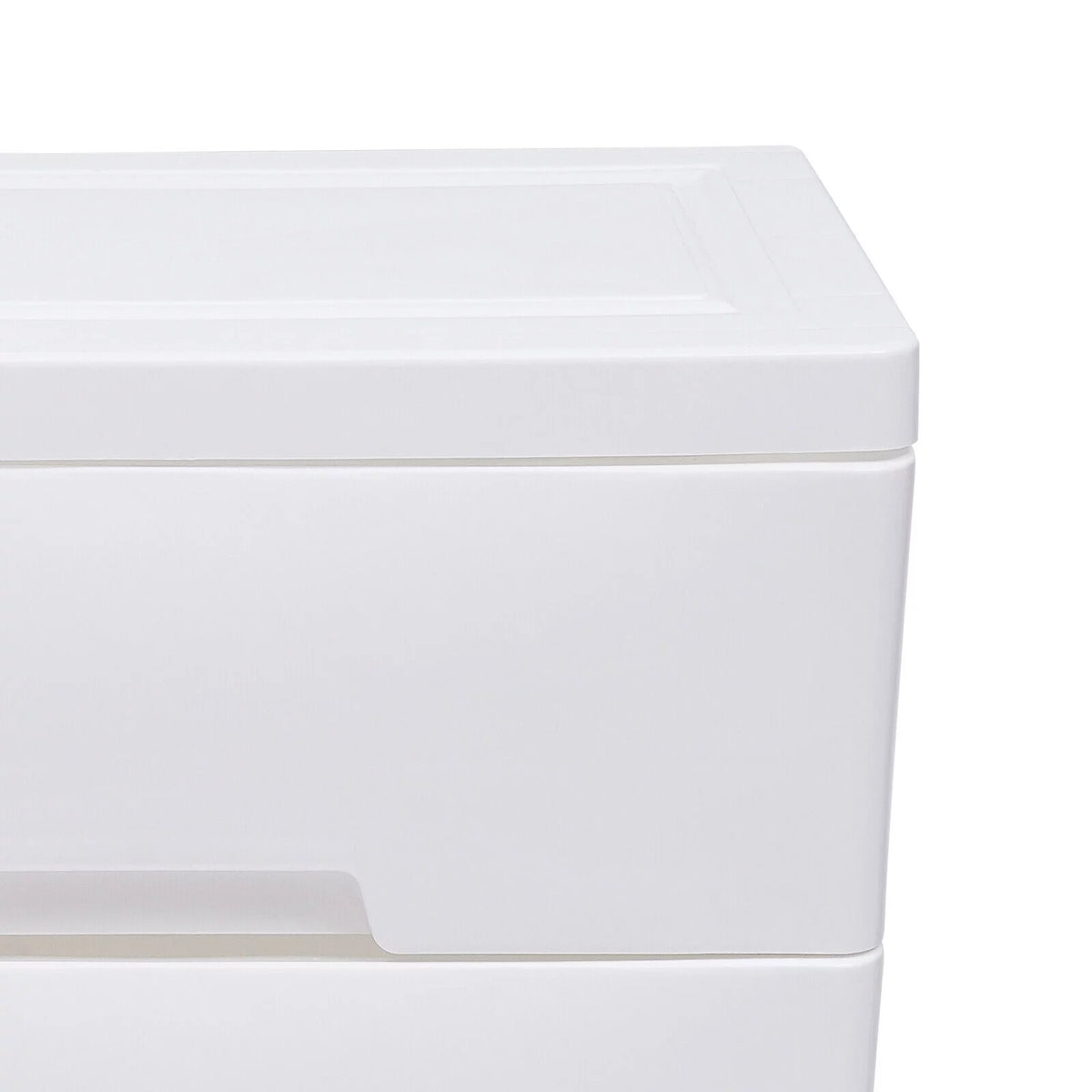 White 5 Drawers Plastic Dresser U102