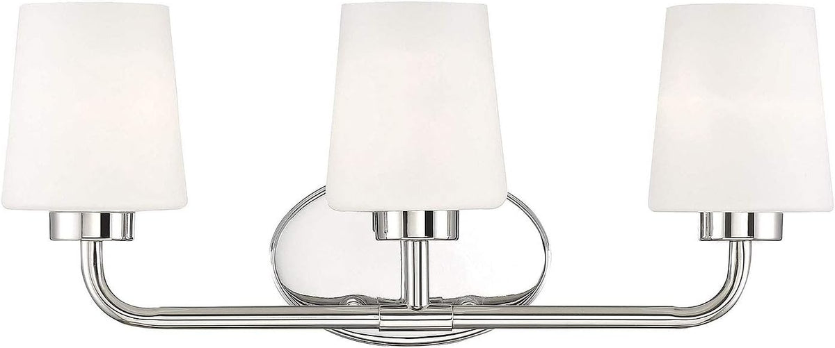 Warm Brass 3-Light Bathroom Vanity Light W58556